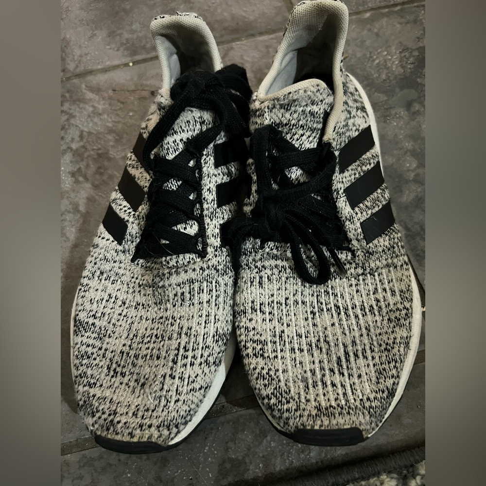 Black and white Adidas sneakers-women’s size 6.5.